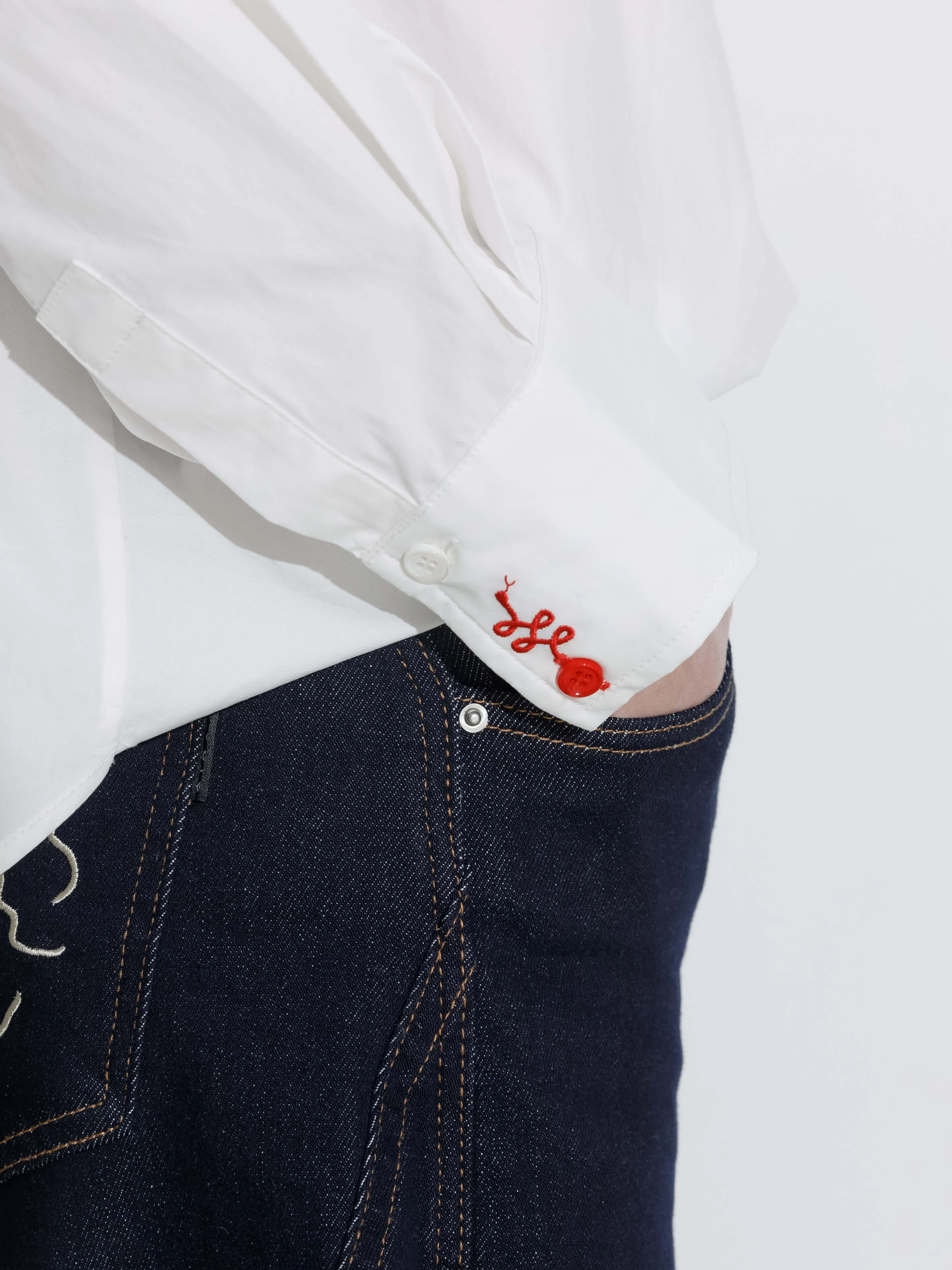 100% Cotton Embroidered Oversized Shirt