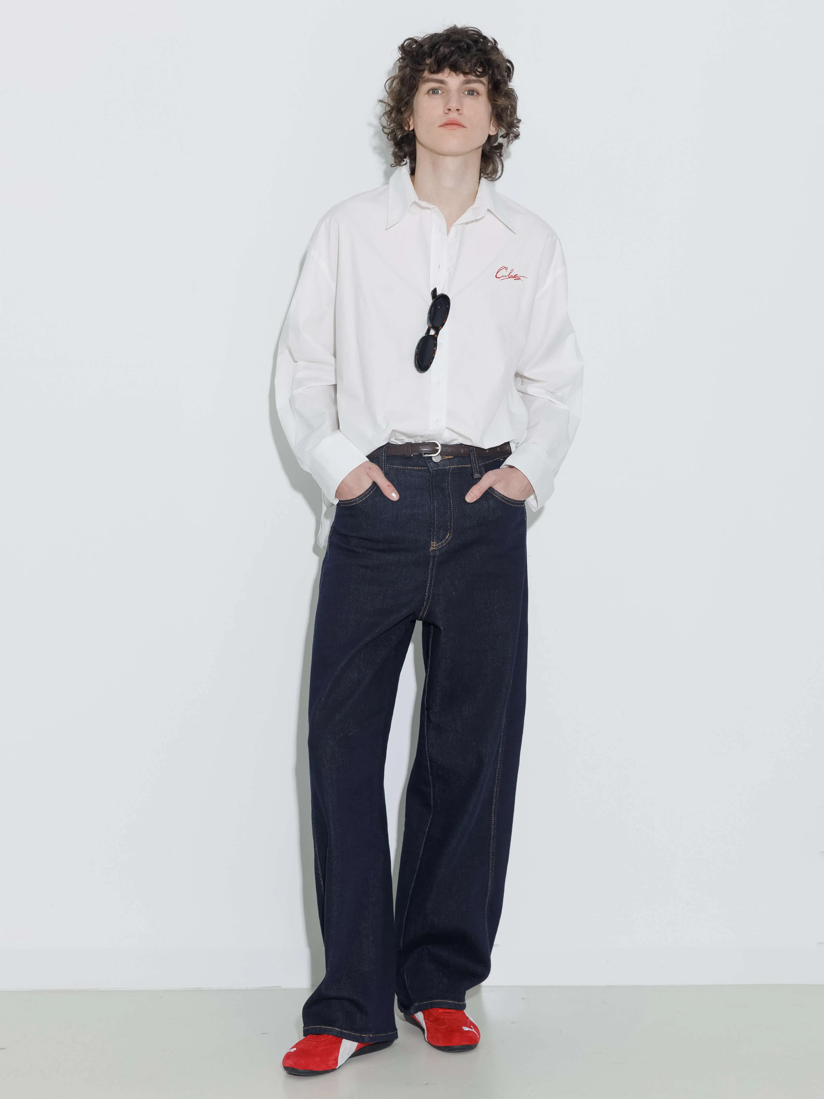 100% Cotton Embroidered Oversized Shirt