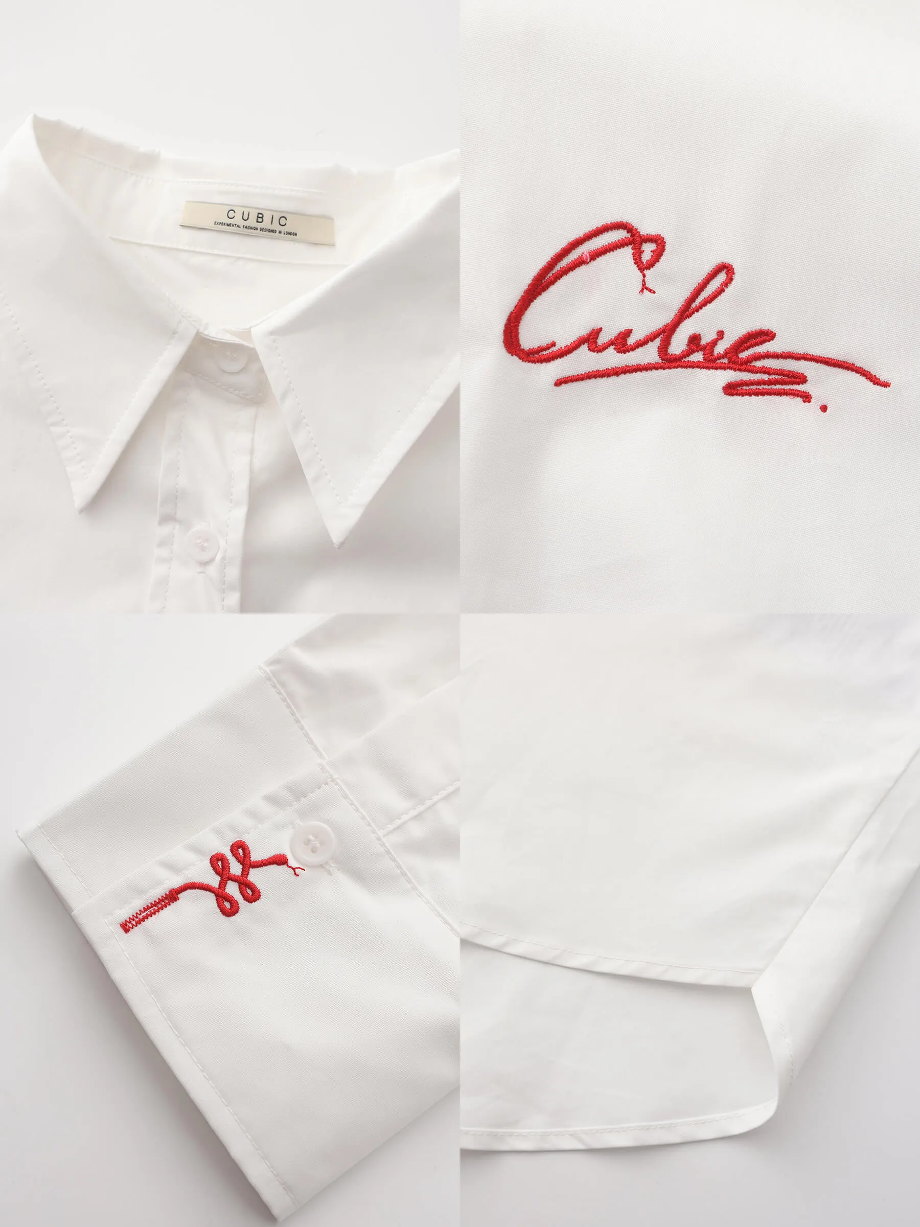 100% Cotton Embroidered Oversized Shirt