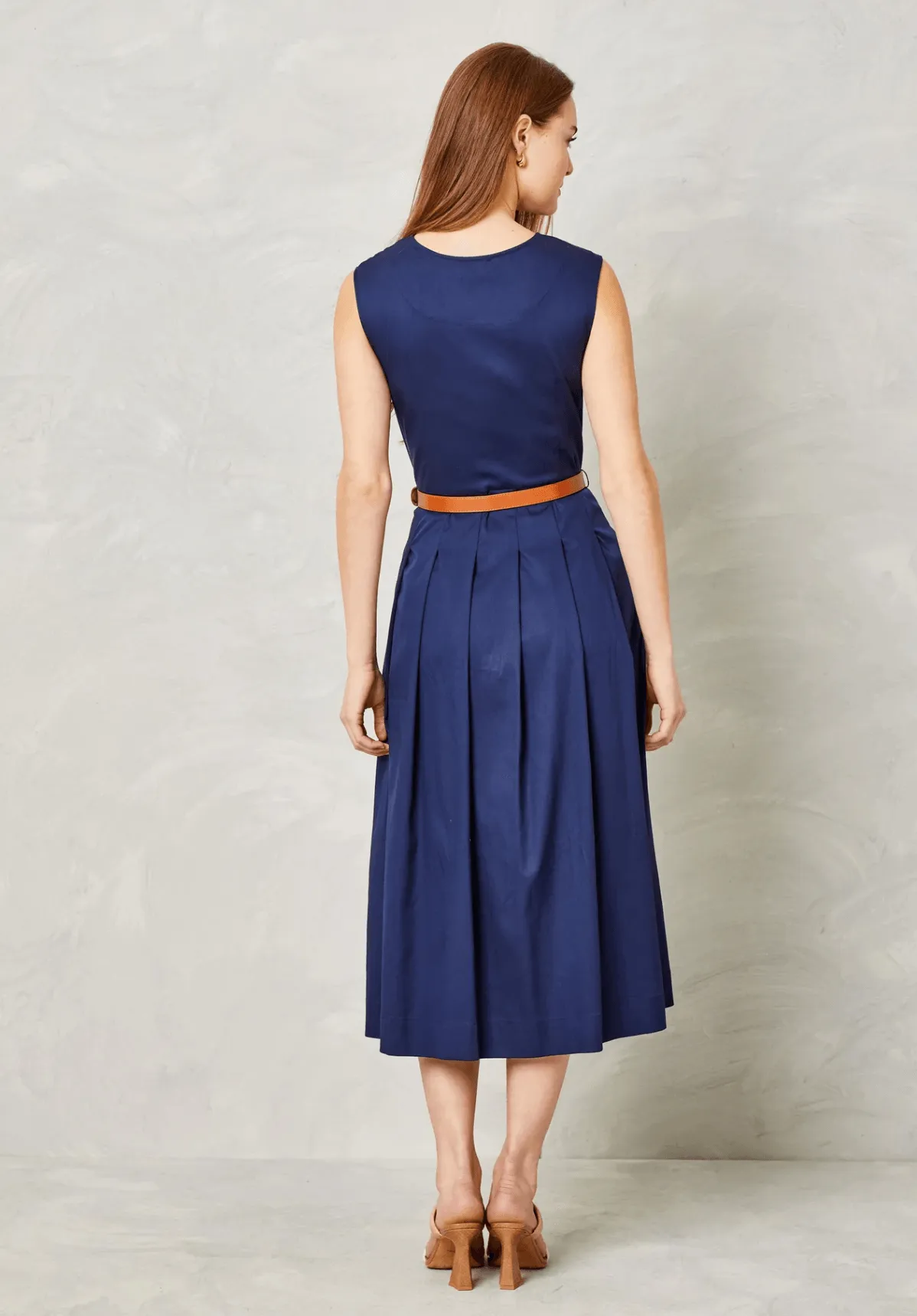Cartolina Hadley Dress Tencel Navy