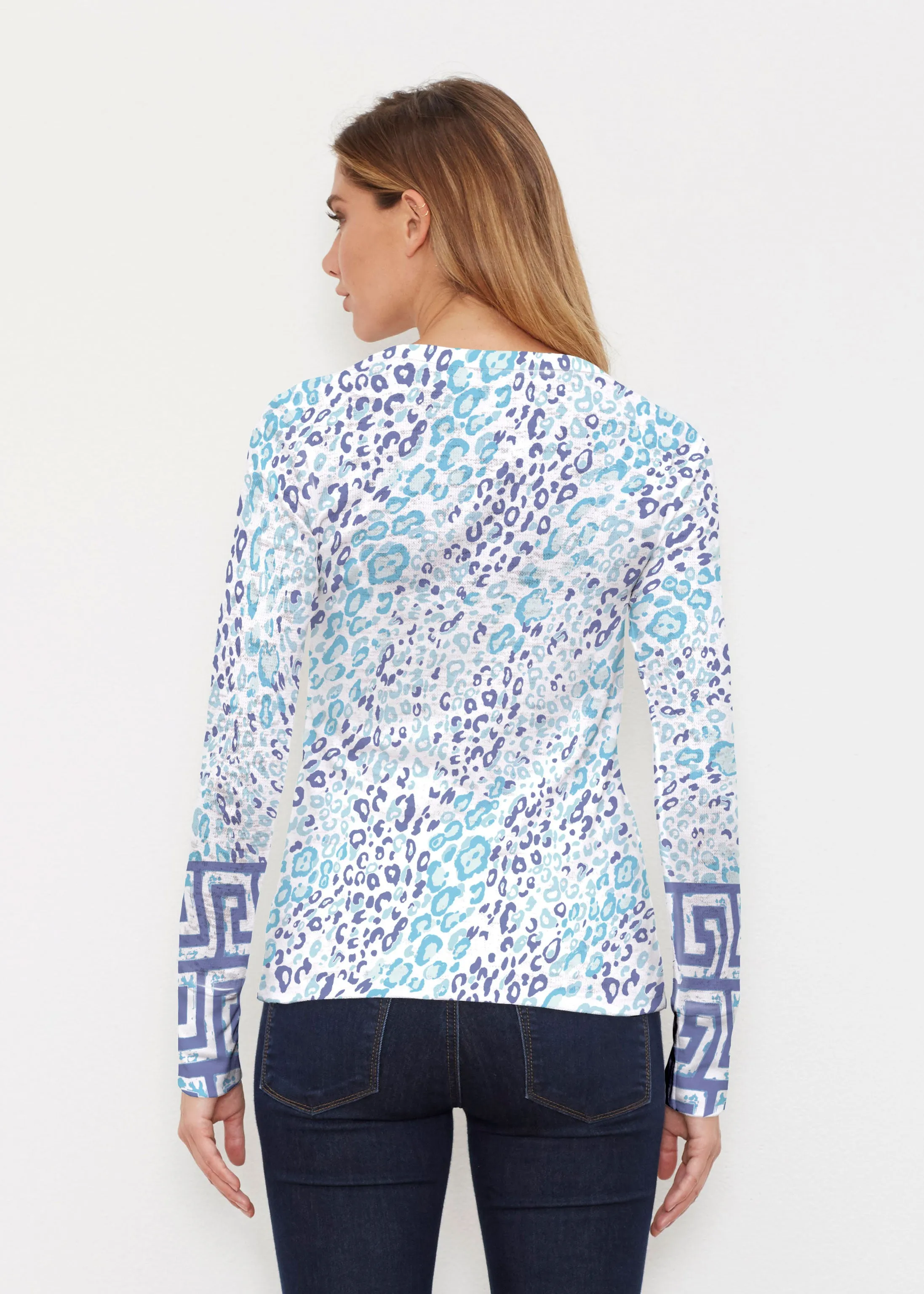 Cat Blue (7755) ~ Thermal Long Sleeve Crew Shirt