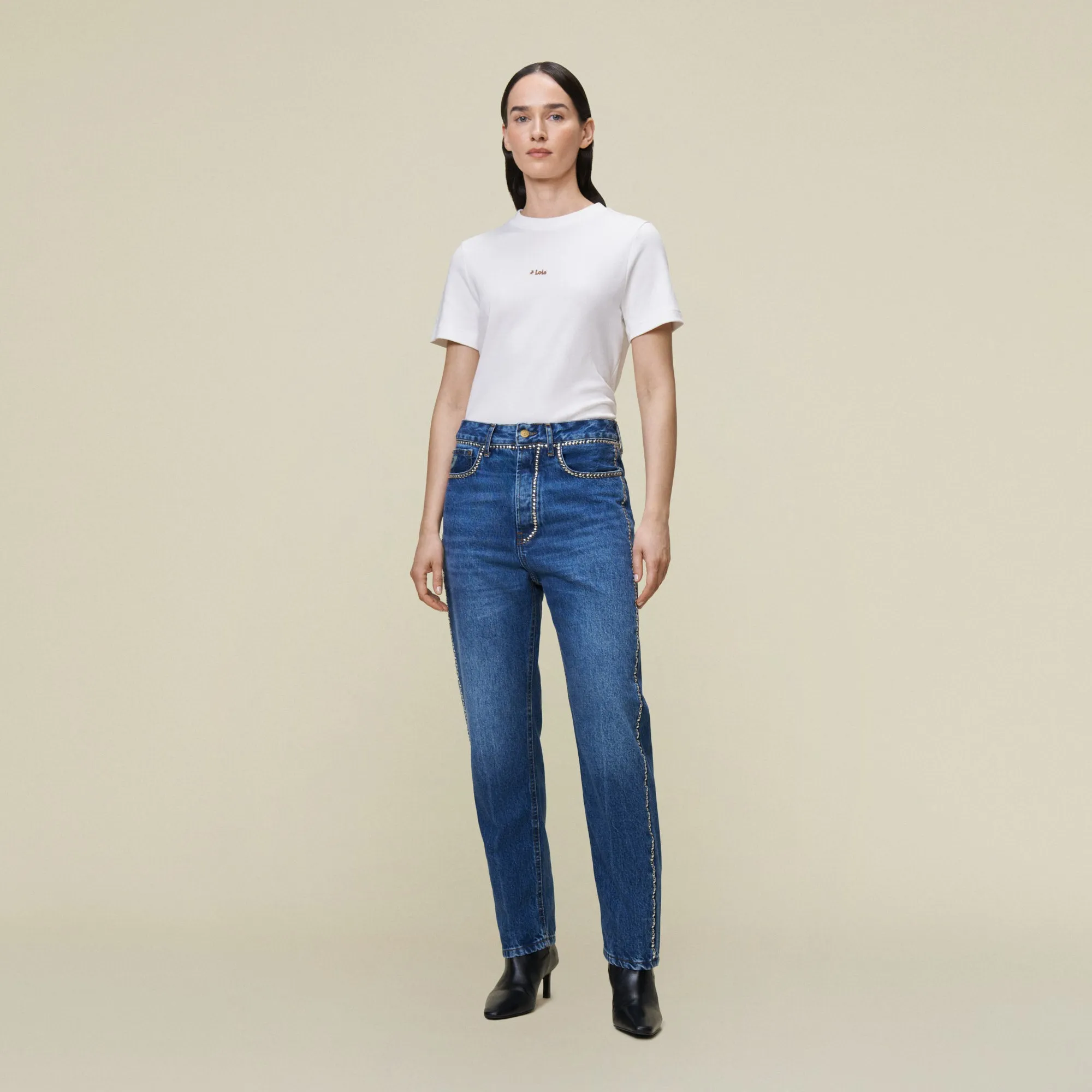 Dana Jackson Rivet - Mid Rise Straight Fit