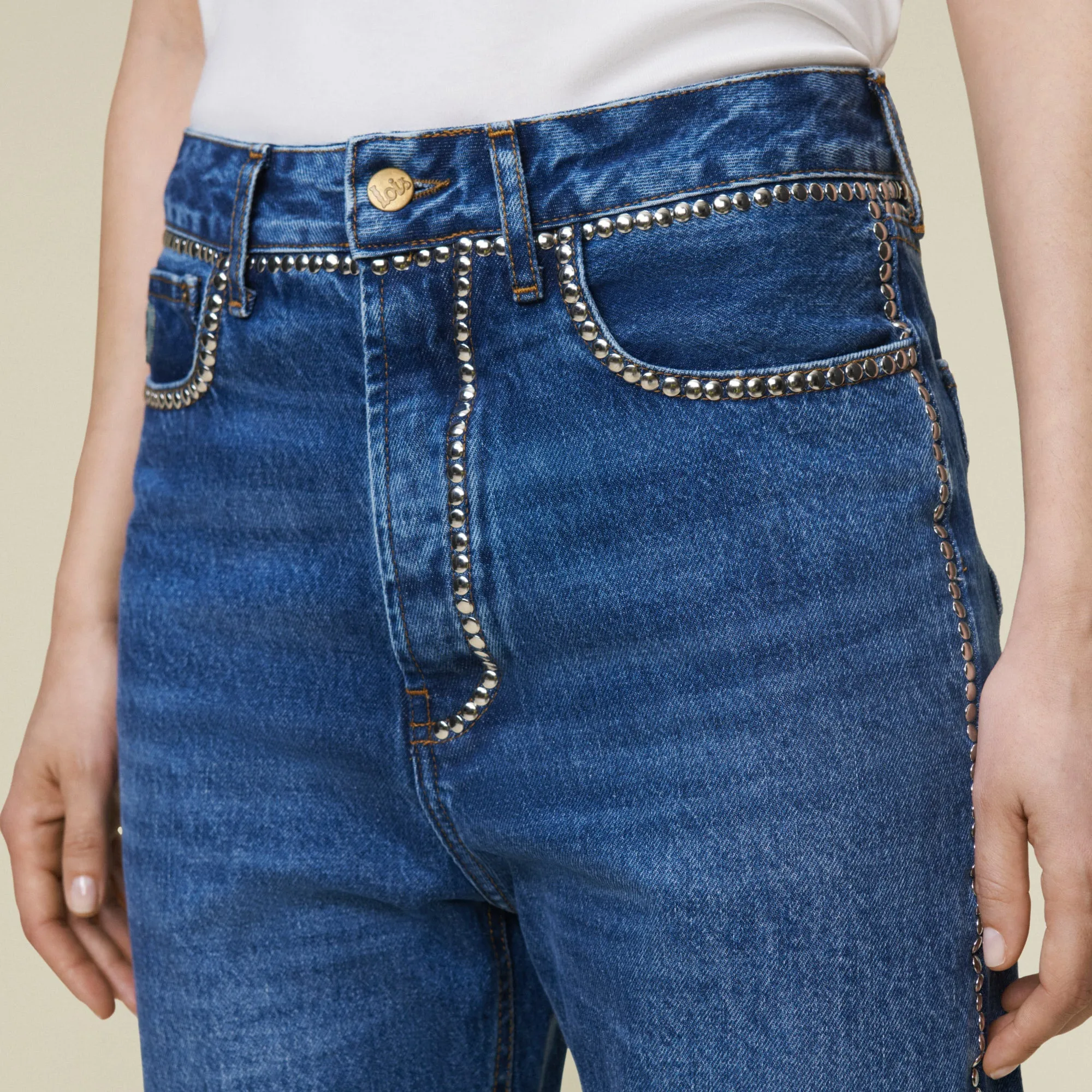 Dana Jackson Rivet - Mid Rise Straight Fit