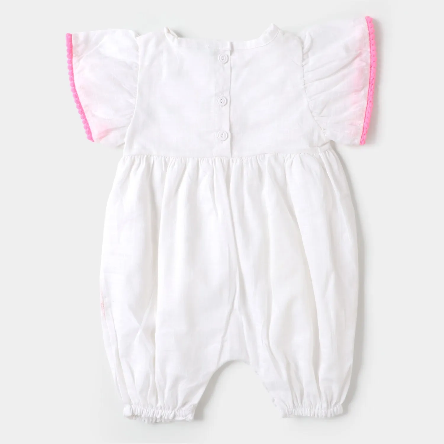 Infant Girls Woven Romper Fruits - Off White