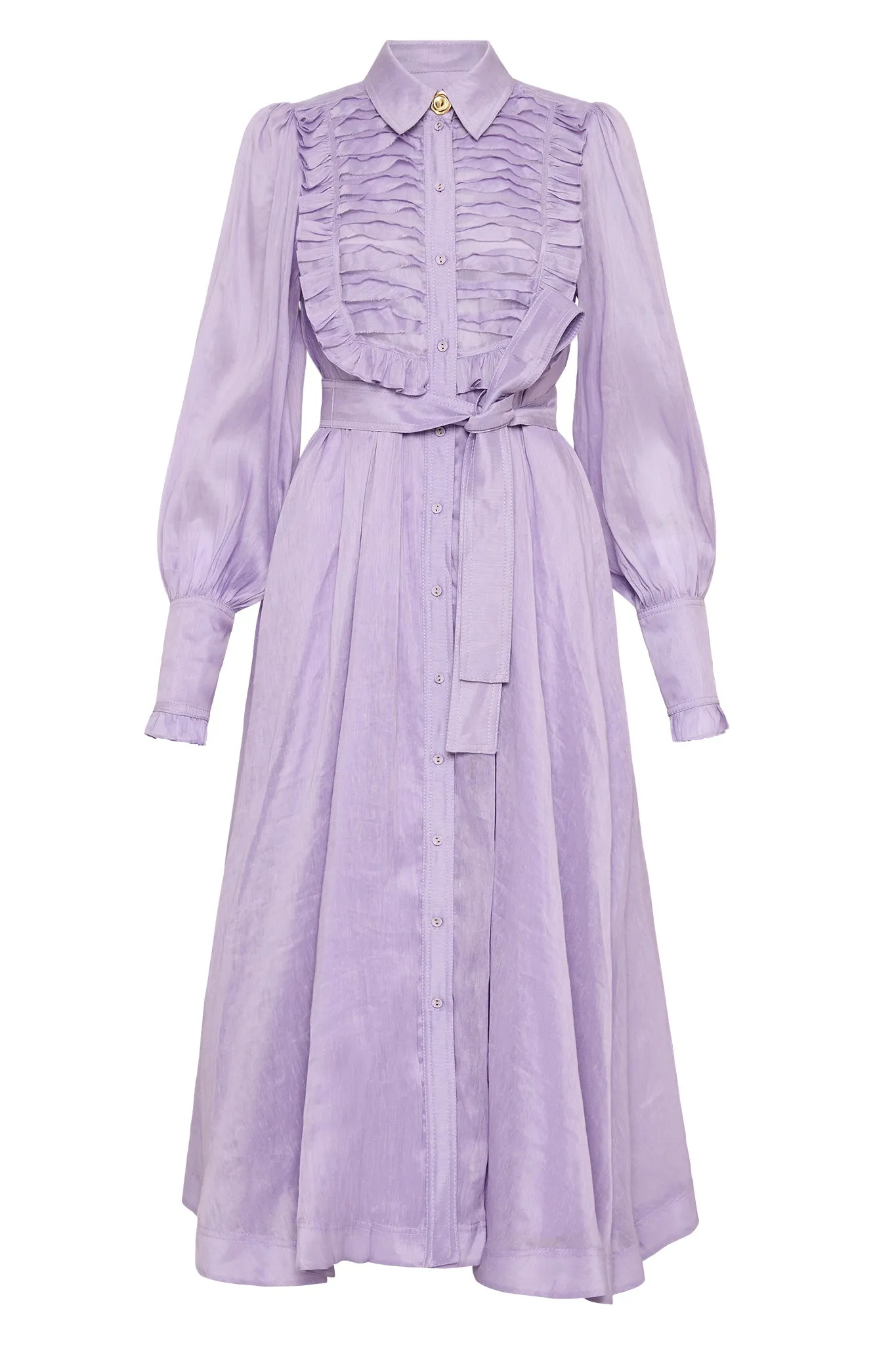 Iris Pleated Bib Midi Dress