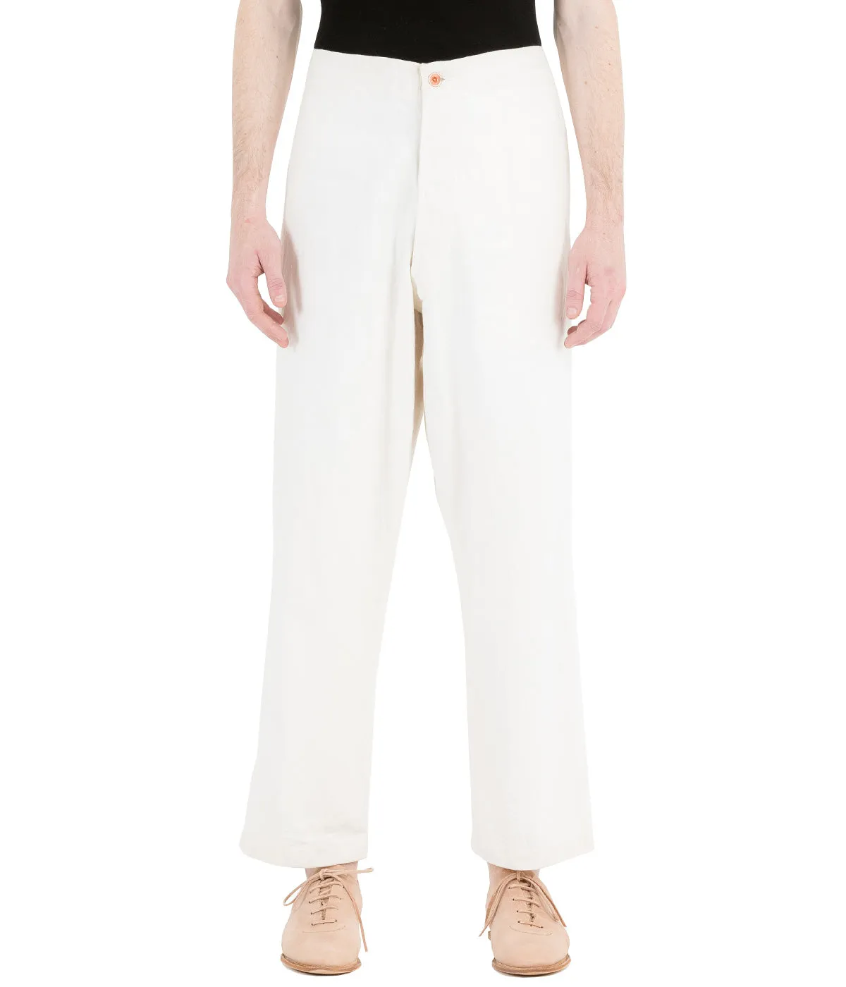 Ivory White Canvas Denim Jeans