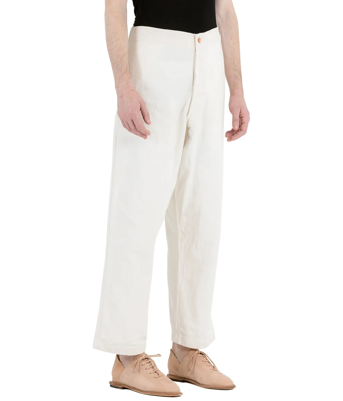 Ivory White Canvas Denim Jeans