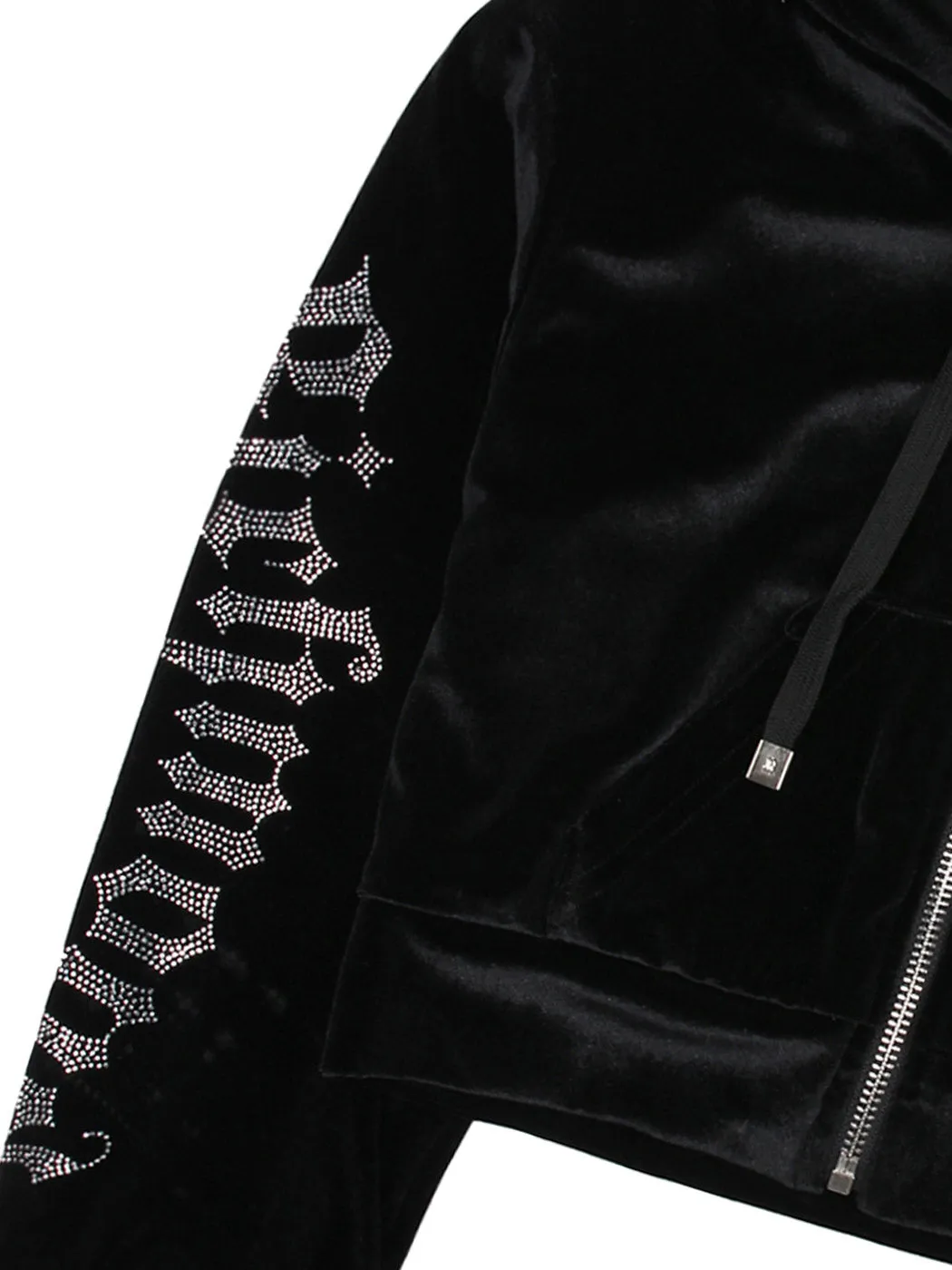 JOHN RICHMOND-Girl's velour Sweatshirt - RGA23146FE Black