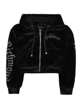 JOHN RICHMOND-Girl's velour Sweatshirt - RGA23146FE Black