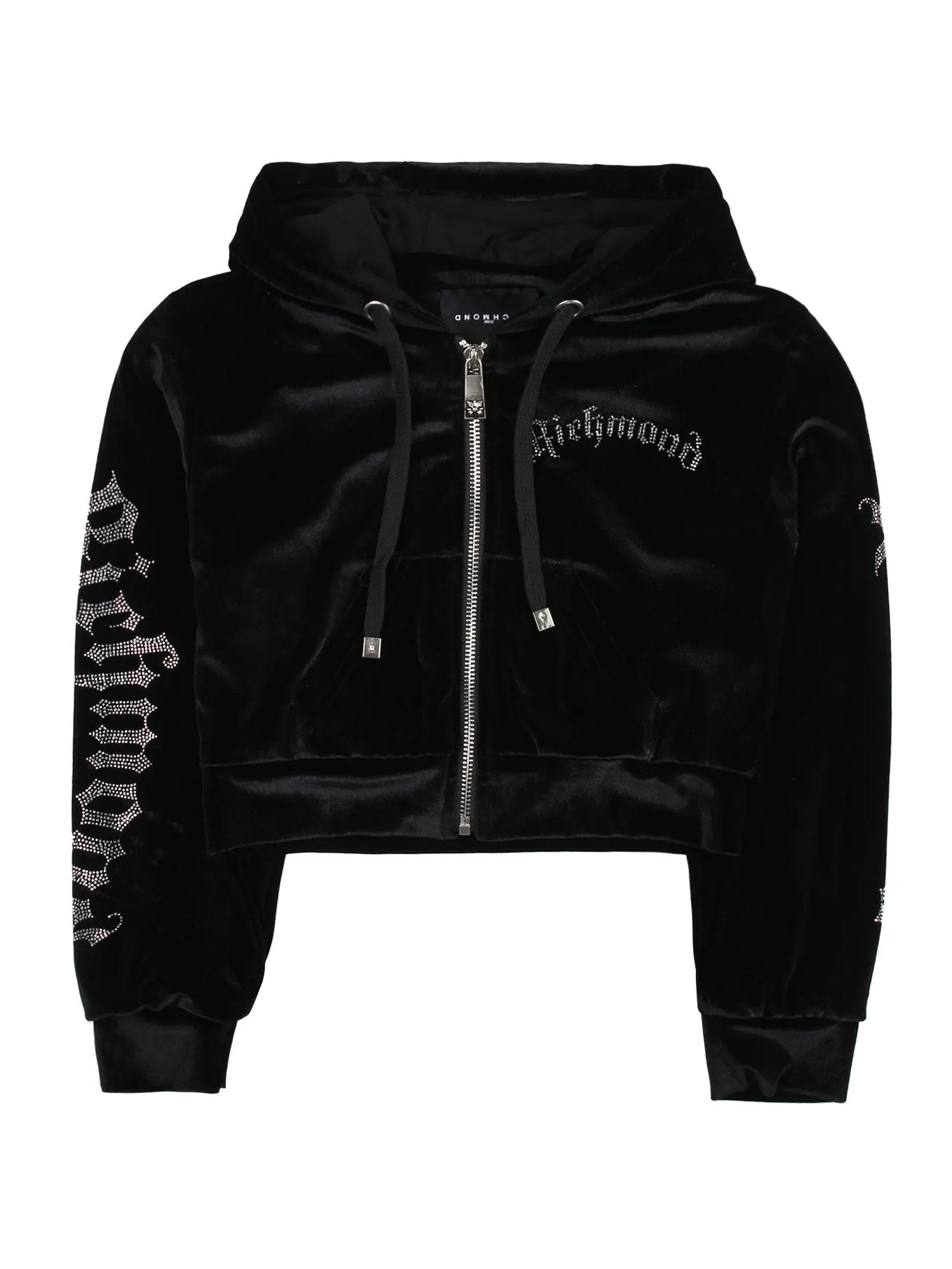 JOHN RICHMOND-Girl's velour Sweatshirt - RGA23146FE Black