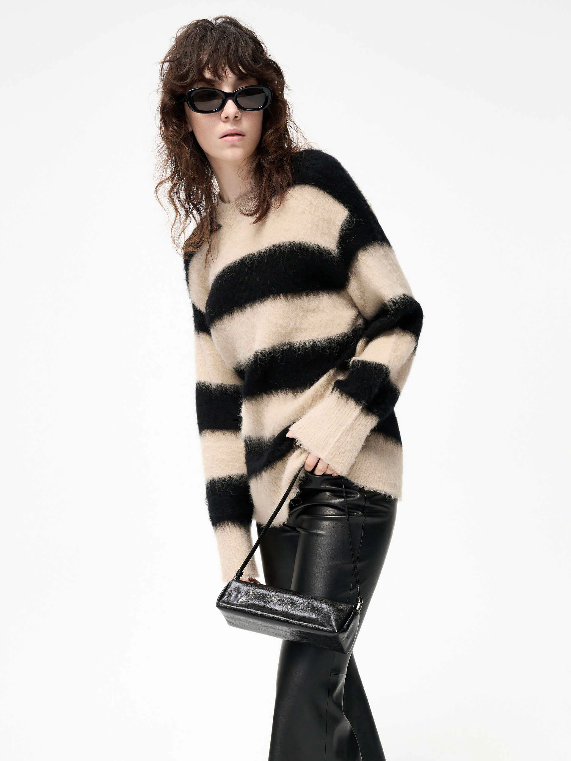 Loose Striped Knit Sweater