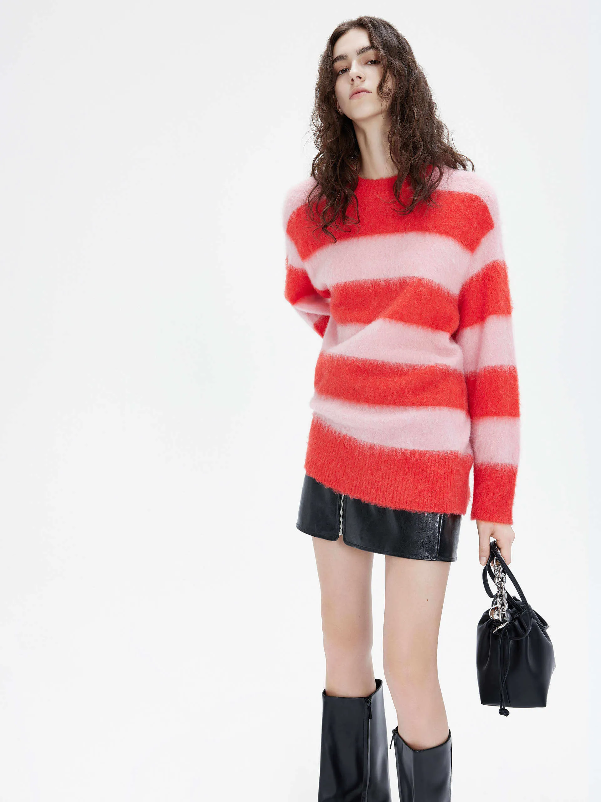 Loose Striped Knit Sweater