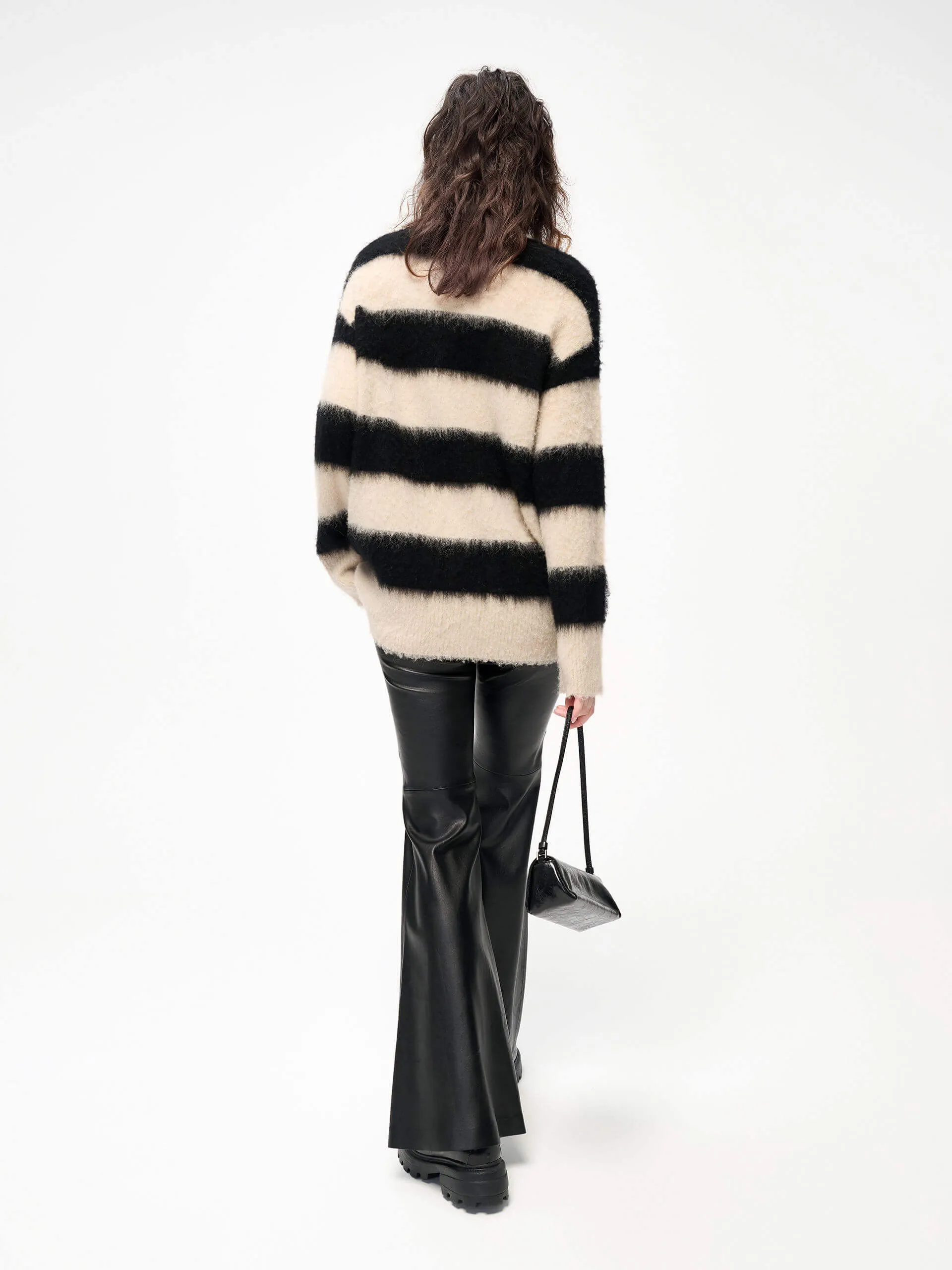 Loose Striped Knit Sweater