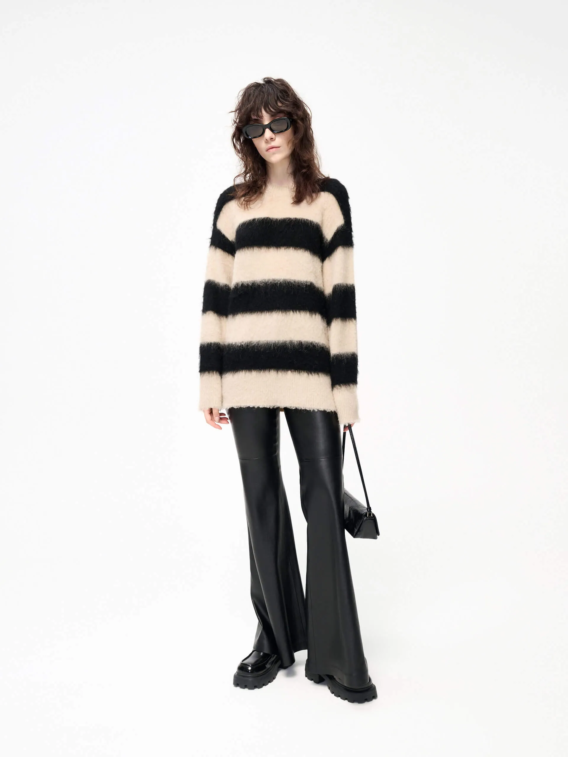 Loose Striped Knit Sweater
