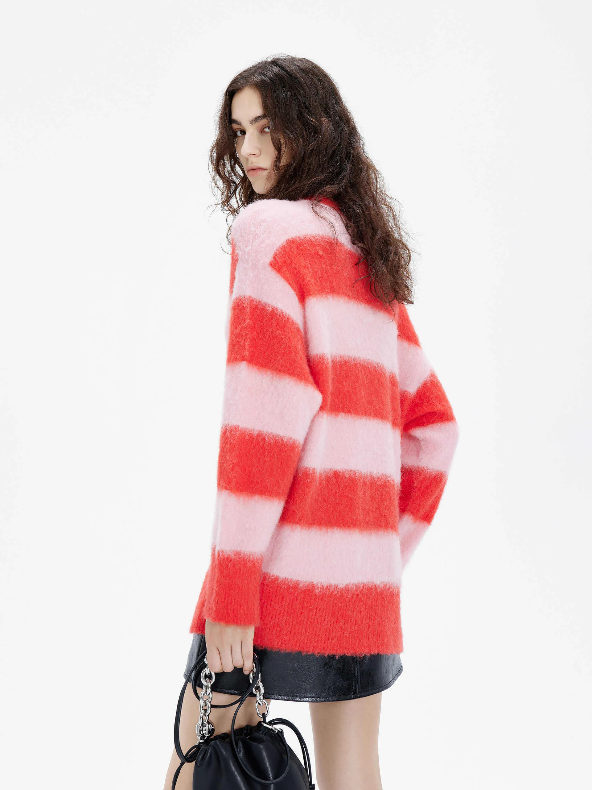 Loose Striped Knit Sweater