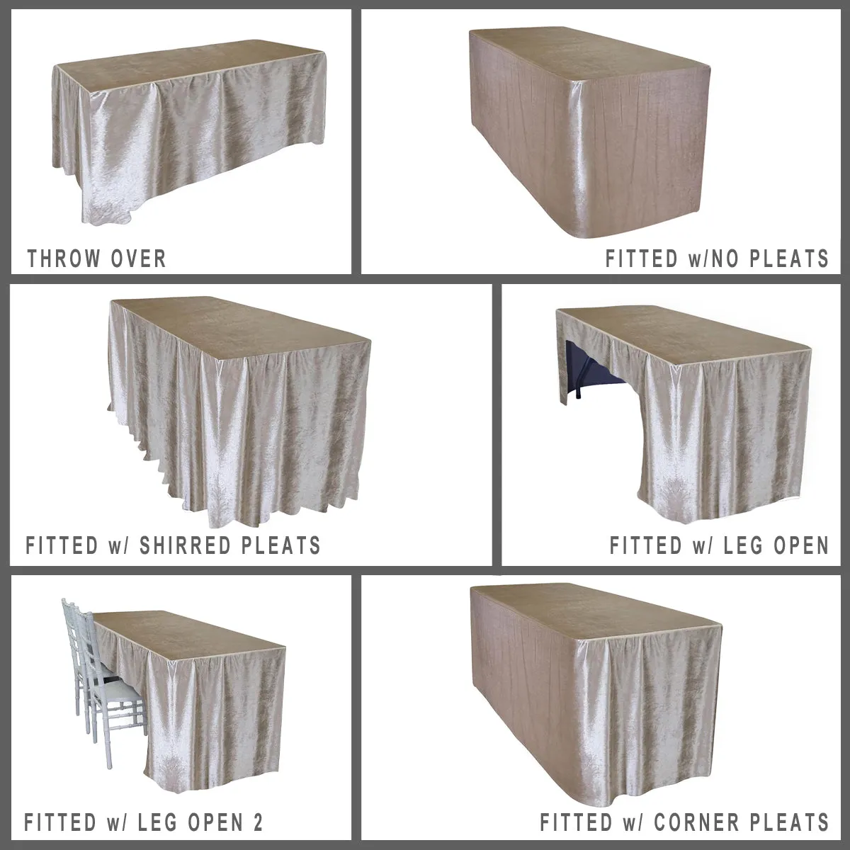 Lush Velvet Banquet Fitted Tablecloths - Hospitality Line