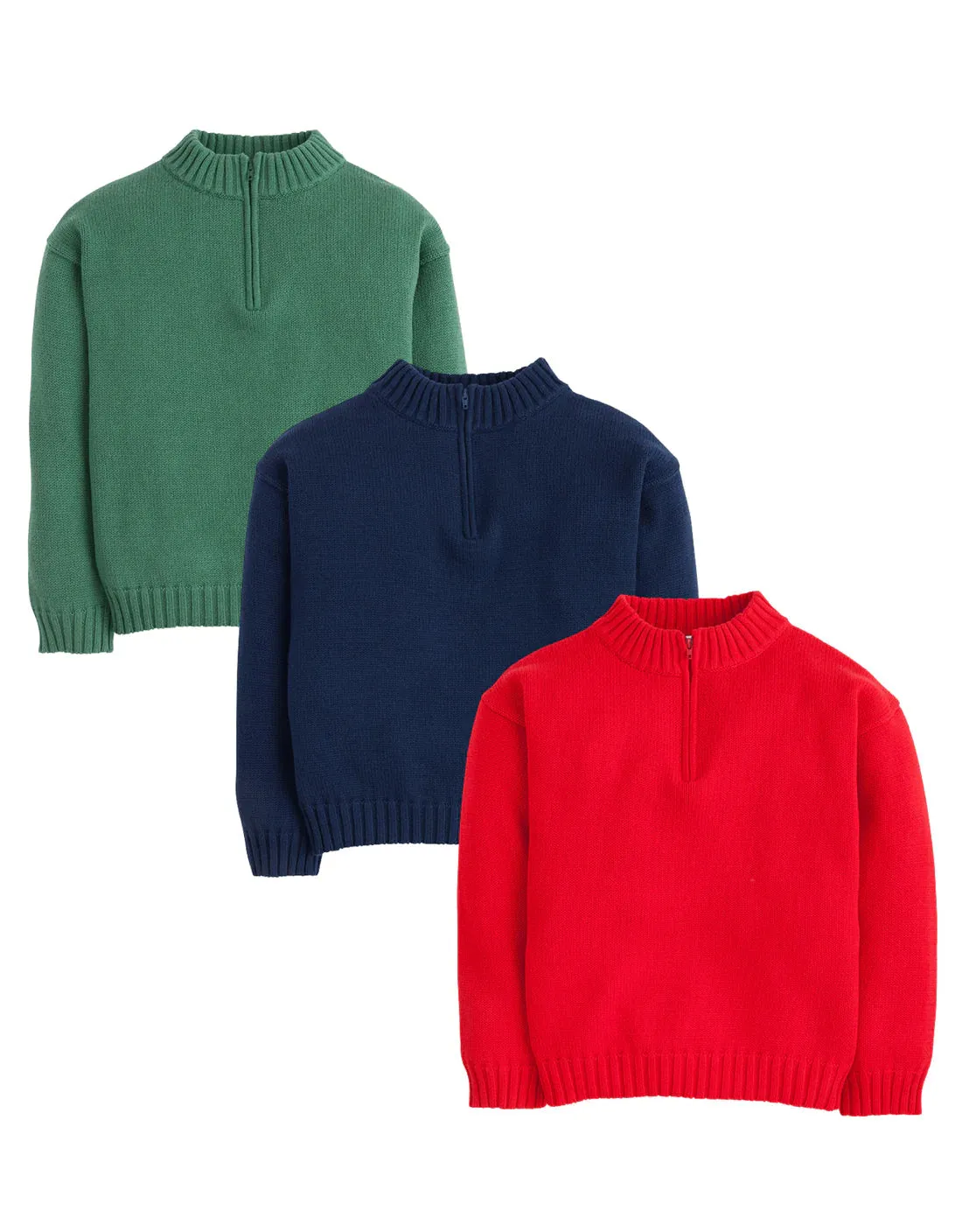 Quarter Zip Sweater - Red
