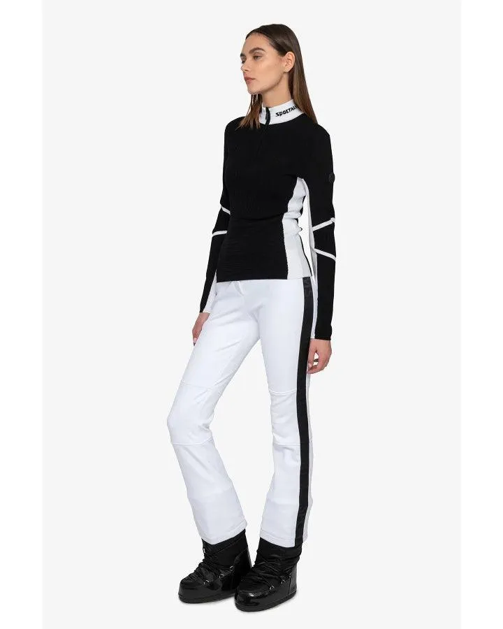 Sportalm Rib Knit Stand Collar Sweater With Contrast Details