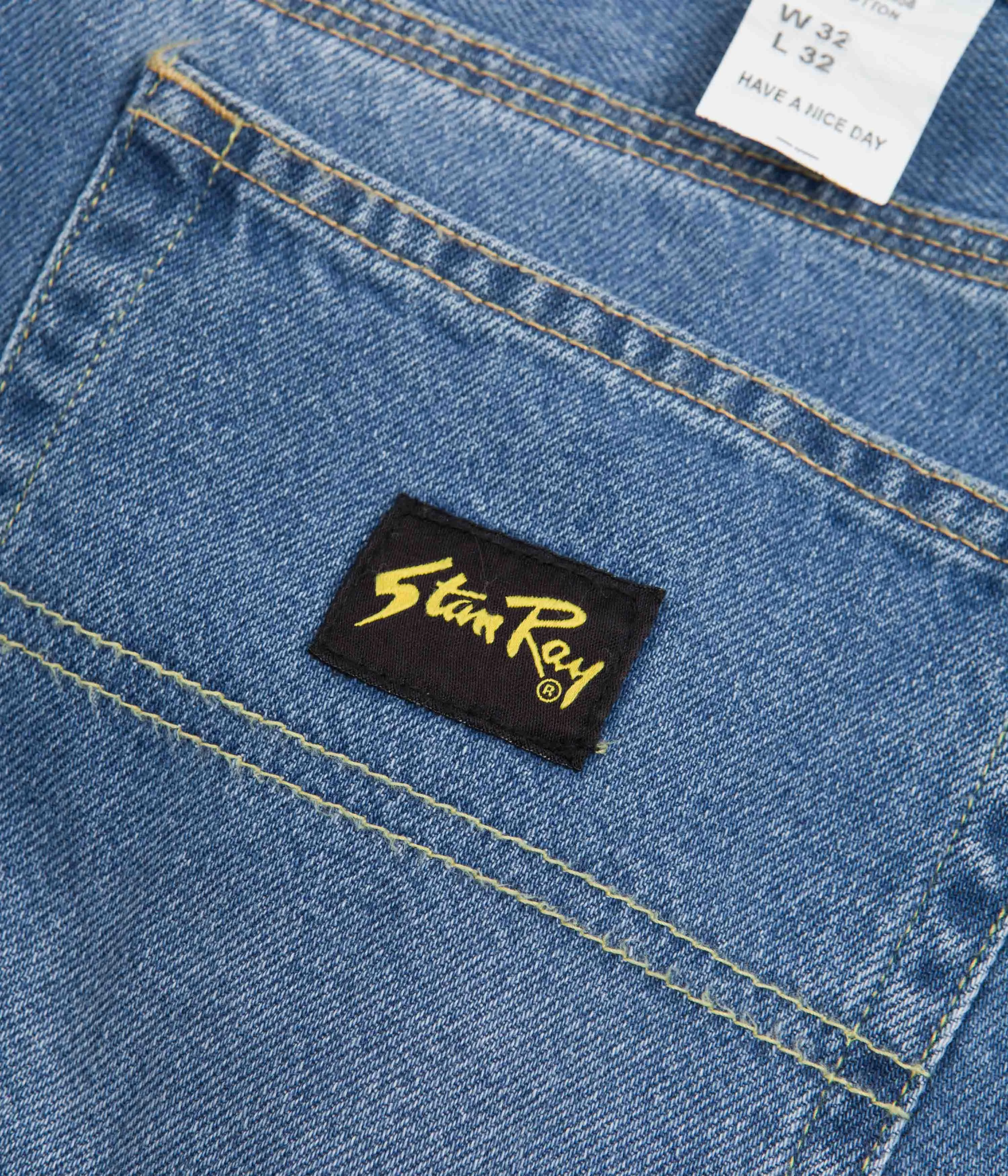 Stan Ray 5 Pocket Wide Jeans - Vintage Stonewash Denim