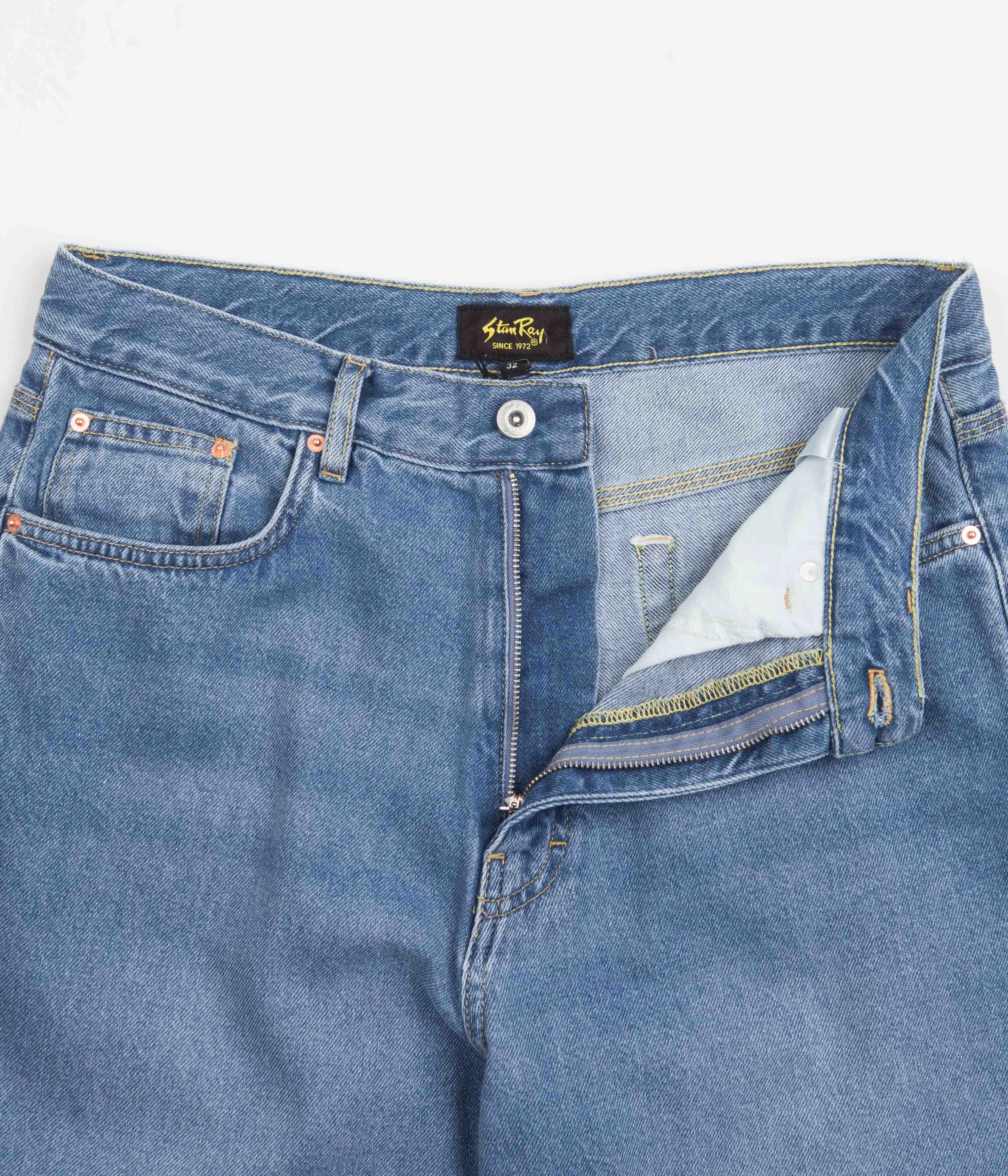 Stan Ray 5 Pocket Wide Jeans - Vintage Stonewash Denim