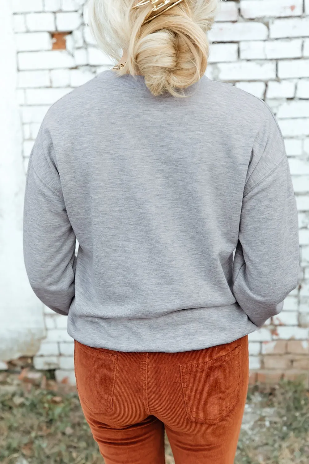 WIFEY Graphic Dropped Shoulder Sweatshirt