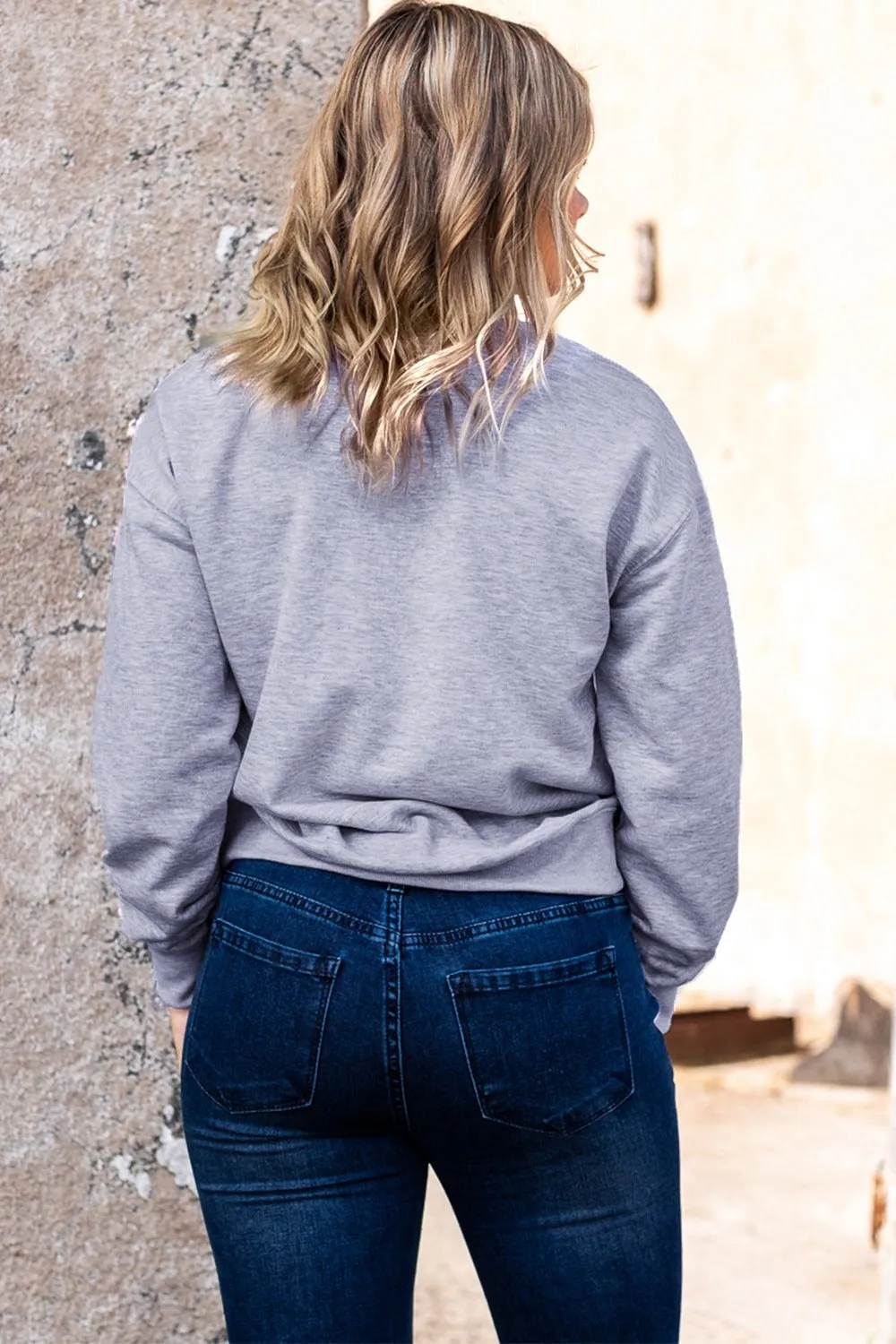 WIFEY Graphic Dropped Shoulder Sweatshirt